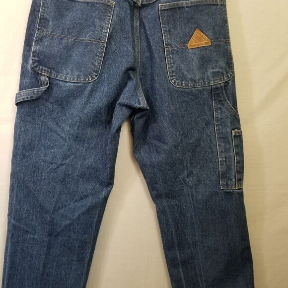 BULWARK FR Mens Blue Denim Fire Flame Resistant  Work Jeans Size 34 X 35 PEJ8DW5 - Picture 9 of 16